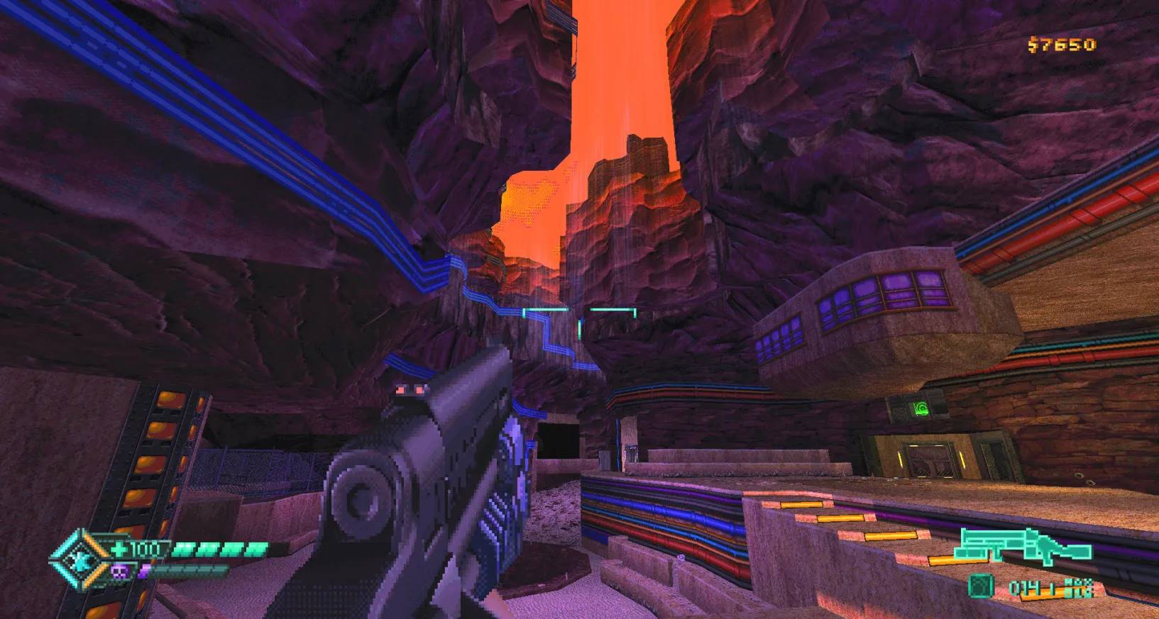 Dwellings and buildings built into the canyons of Cyber Verde.